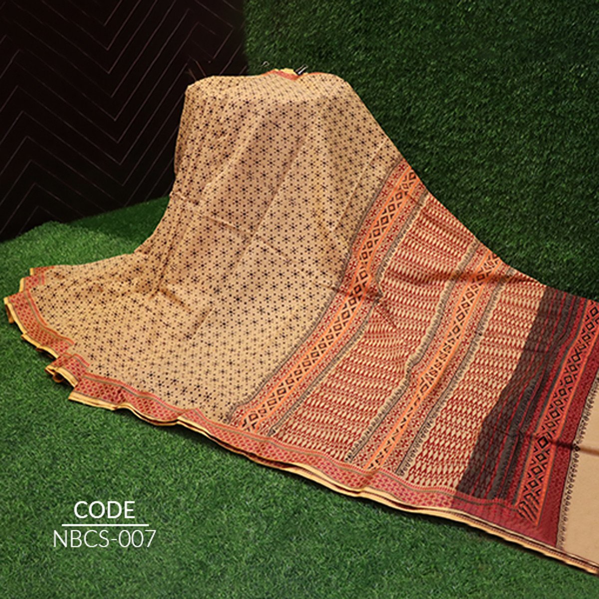 Block cotton saree NBCS007