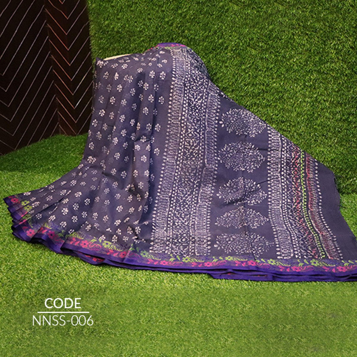 Natural dye silk saree NDSS006